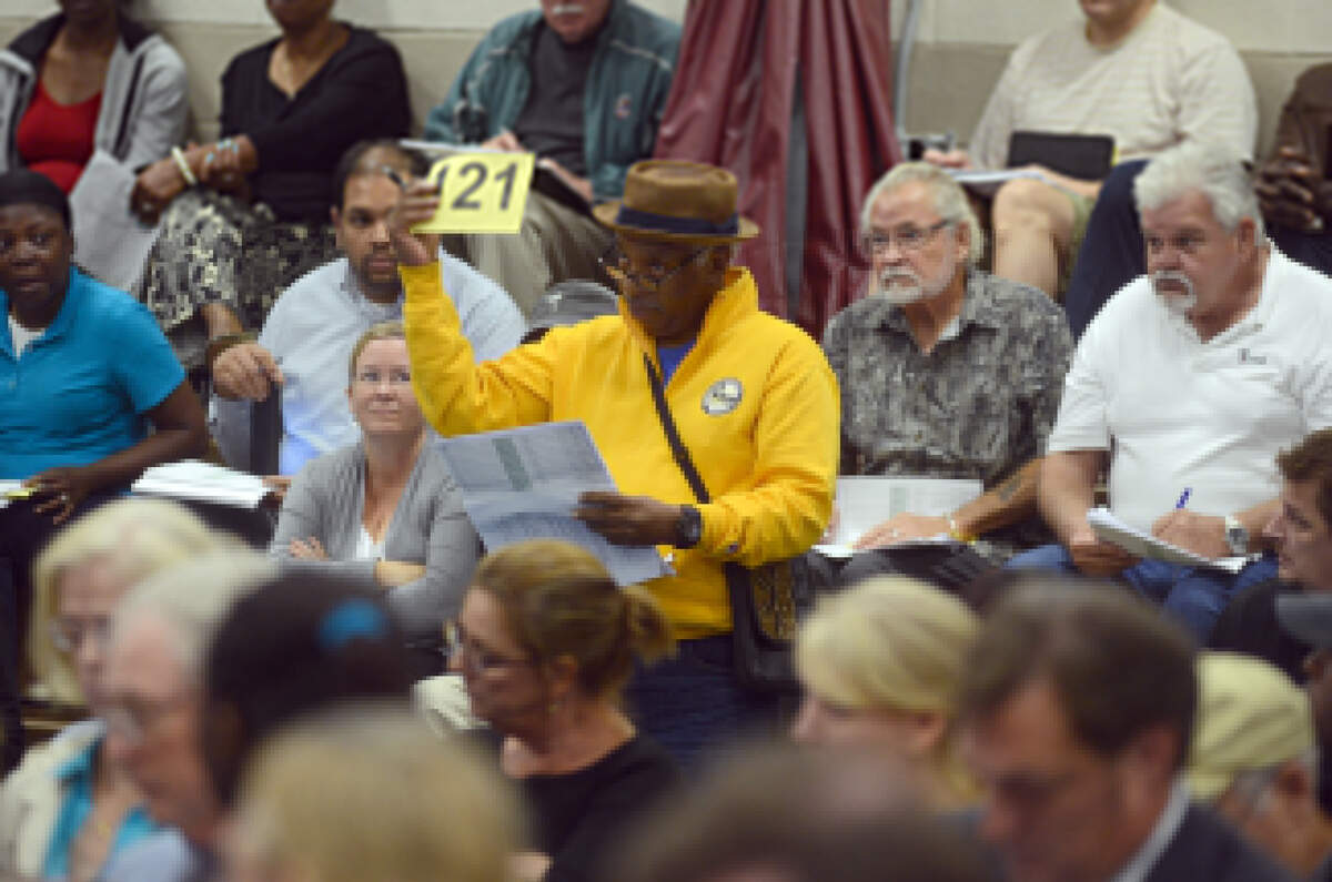 Samuel Jones, of Sheldon, bids on a piece of heirs property belonging to his family during the 2015 Beaufort Delinquent Tax Sale at the Charles Lind Brown Center in Beaufort.