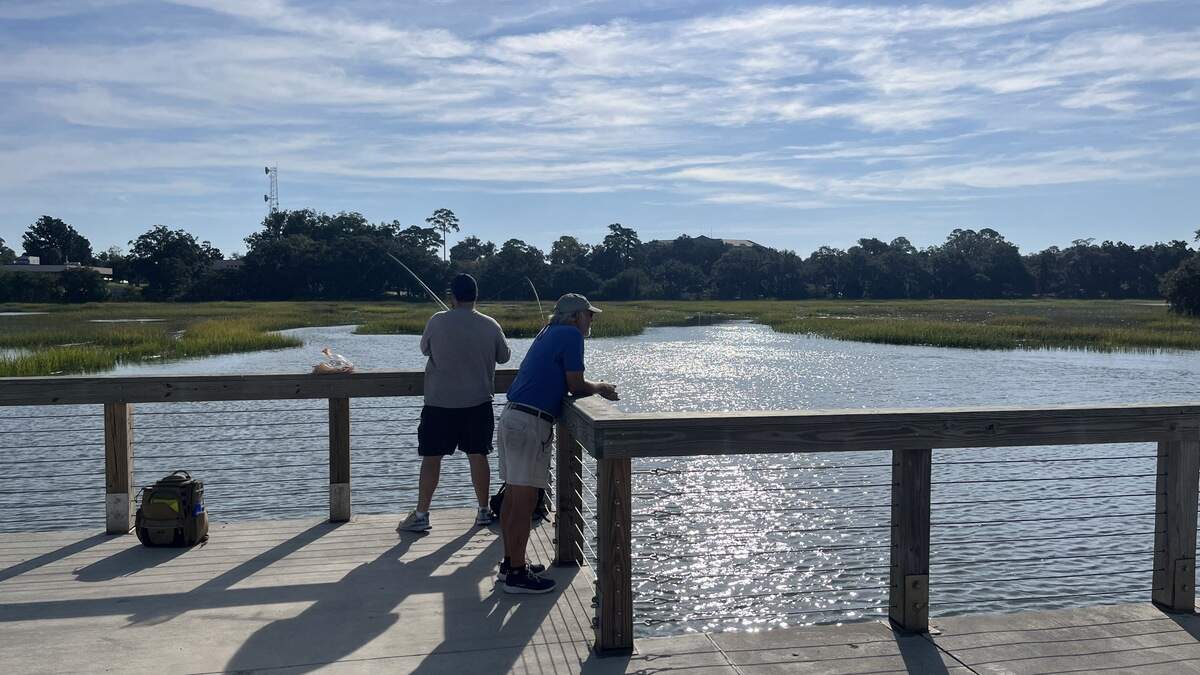 Anglers fish from the Spanish Moss Trail in Beaufort. Changes to redfish bag limits could be coming to South Carolina because of population declines in redfish, according to SCDNR.