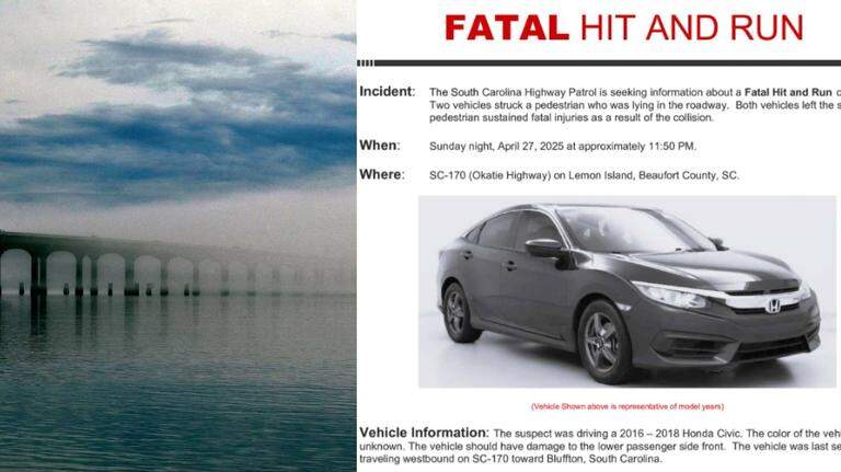 Troopers look for 2 cars after pedestrian killed in Beaufort Co. hit-and-run