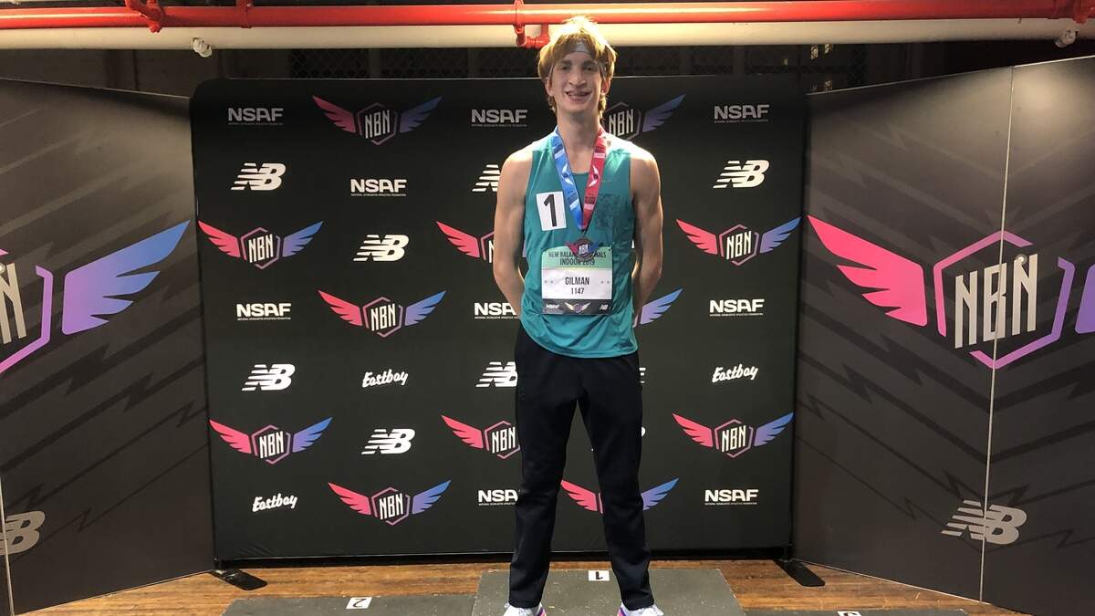 Hilton Head’s Sam Gilman set a record in winning the 800 Emerging Elite at New Balance Indoor Nationals on Friday, March 8, 2019.