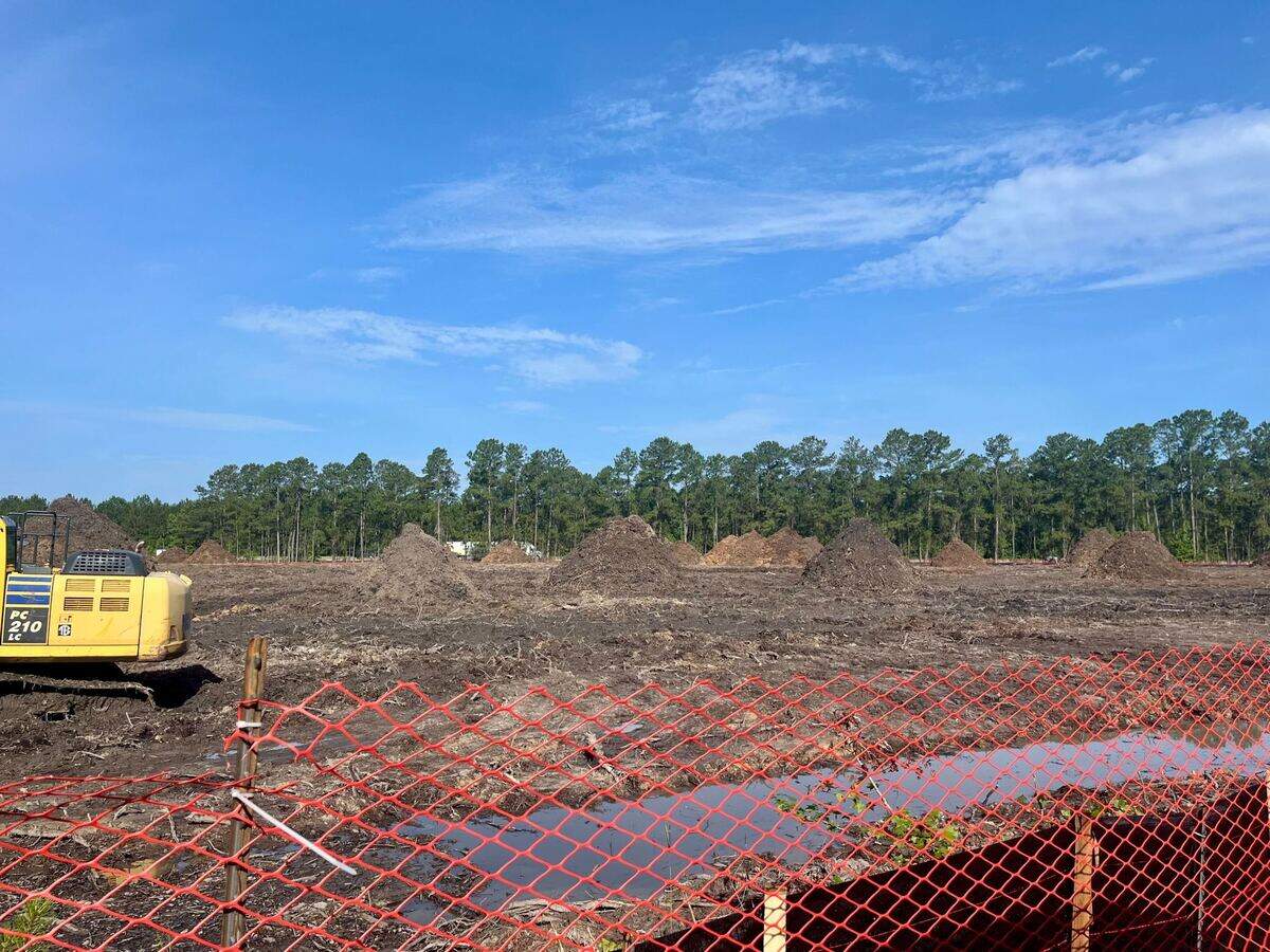 Land clearing of the soon-to-be site of Hillpointe Apartments of Exit 8 on I-95 in Hardeeville, SC. June, 11, 2025.