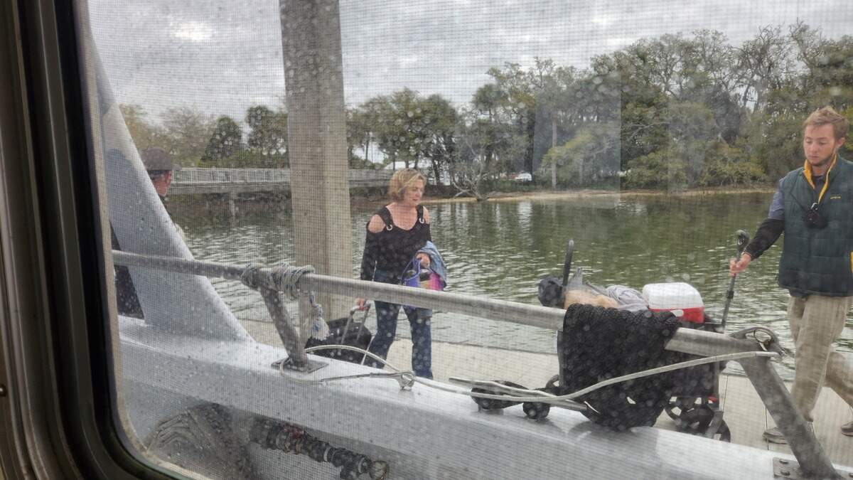 Similar to an airline, visitors to Daufuskie Island are allowed one piece of carry-on luggage and one personal item. Only residents of the island are allowed to use wagons to bring over essentials. For a fee, larger items are brought over on another vessel once a day.