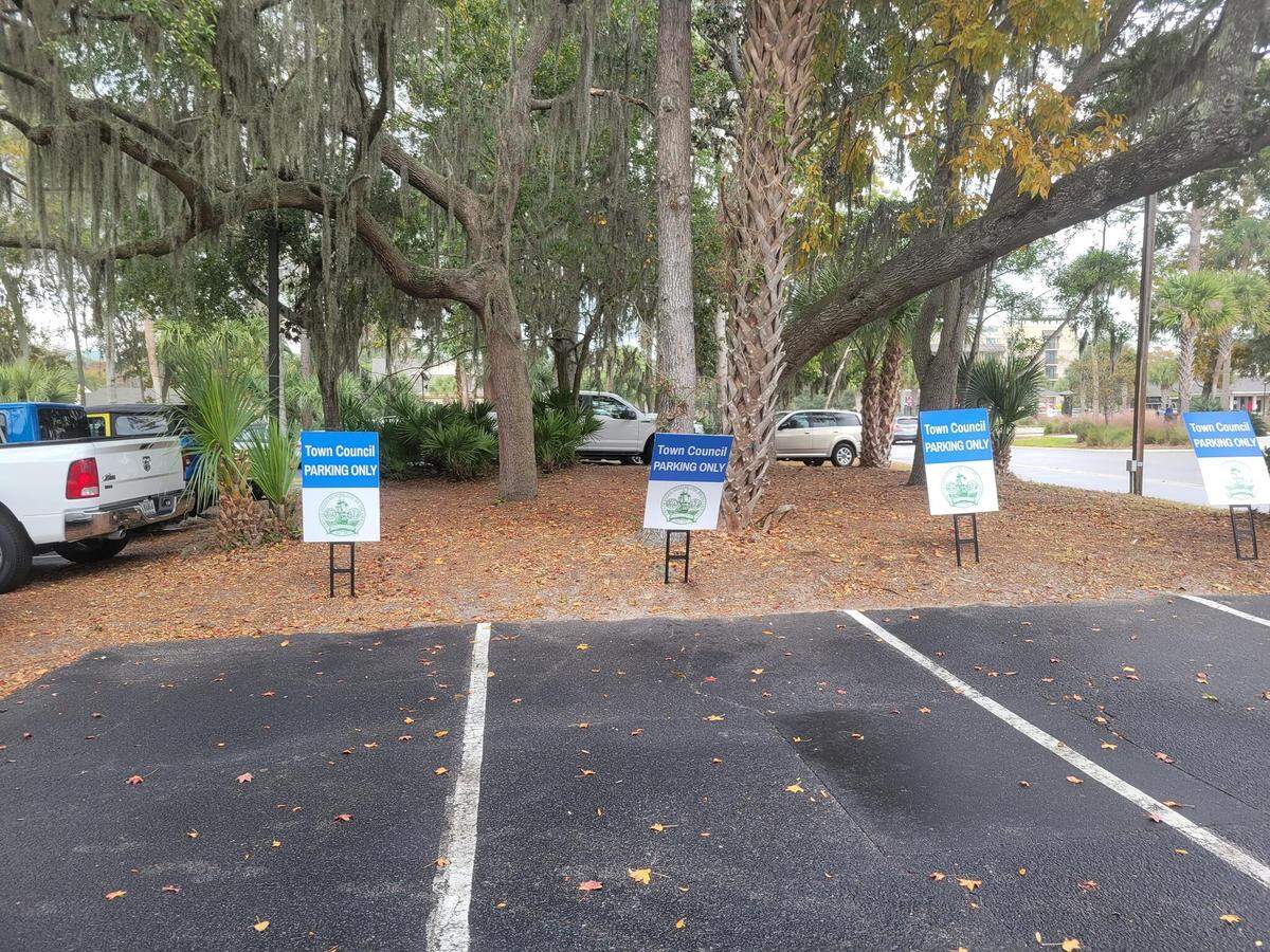 Some residents were frustrated to see that Hilton Head town council members received reserved parking spaces for the lantern parade on Nov. 22, 2025.