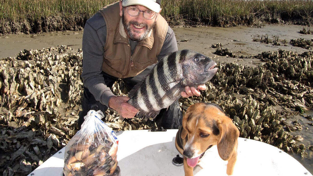Collins Doughtie’s ultimate Christmas includes stone crab claws, sheepshead, oysters and, of course, his wonder dog Butterbean