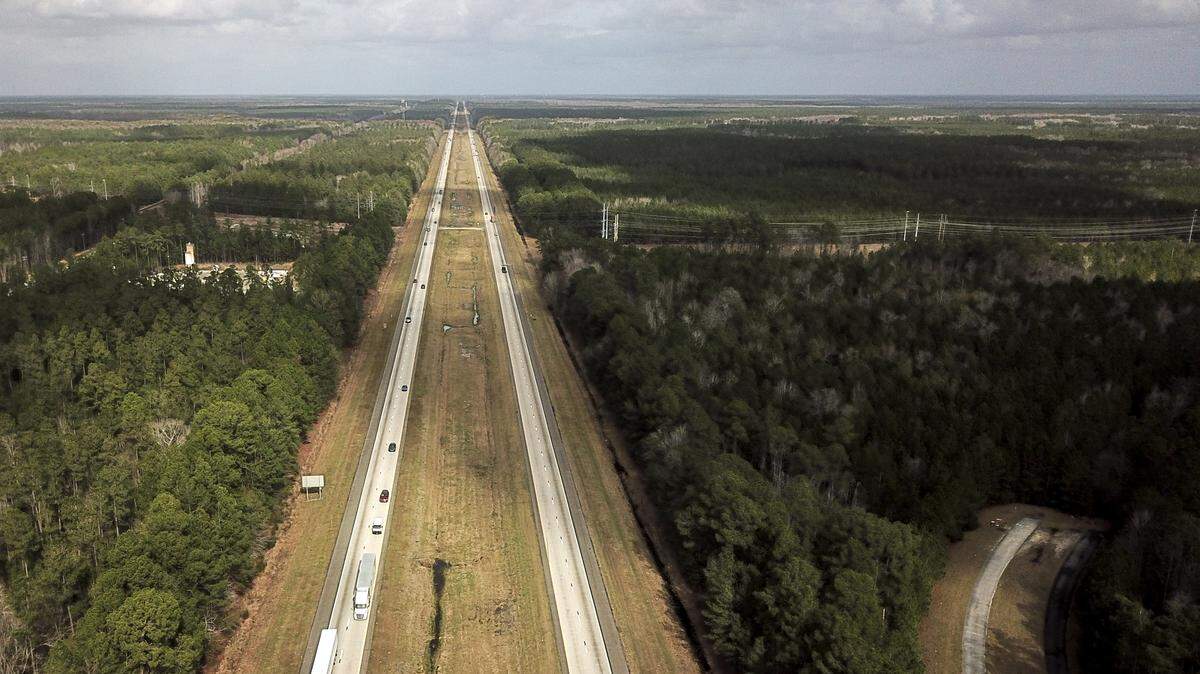 This photo looking north on Interstate 95 near mile marker 9 In Jasper County on Monday, Jan. 13, 2020.