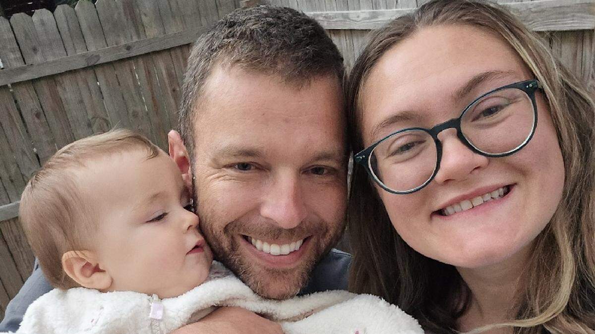 Blake Wearren, pictured here with his wife Maddie and their eight month-old daughter Millie, said he’ll never be able to replace the family photos and memorabilia they lost in  the Dec. 21 fire.