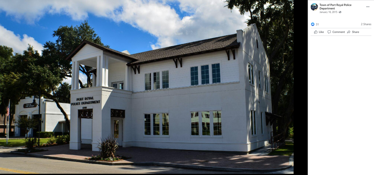 Port Royal Police Department building on Paris Avenue