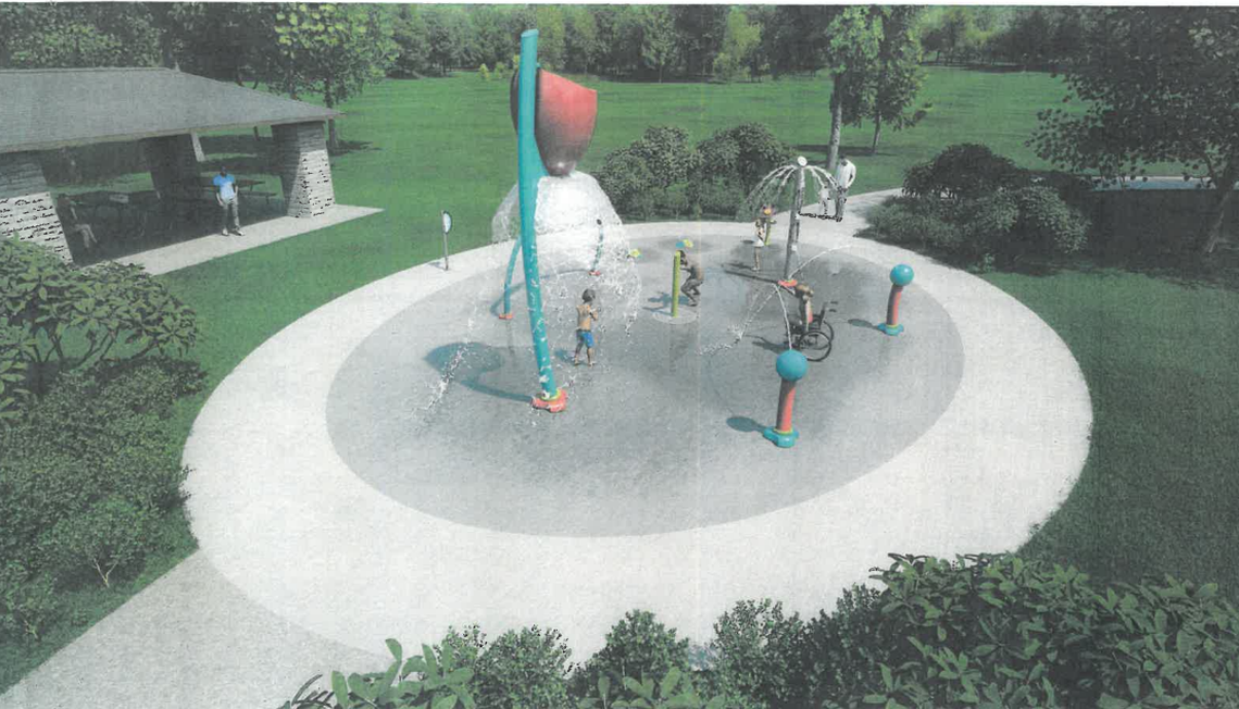 This is a rendering of splash park that will be installed at Bruce Edgerly Park. The town of Port Royal is using federal COVID-19 relief funding to finance the installation.