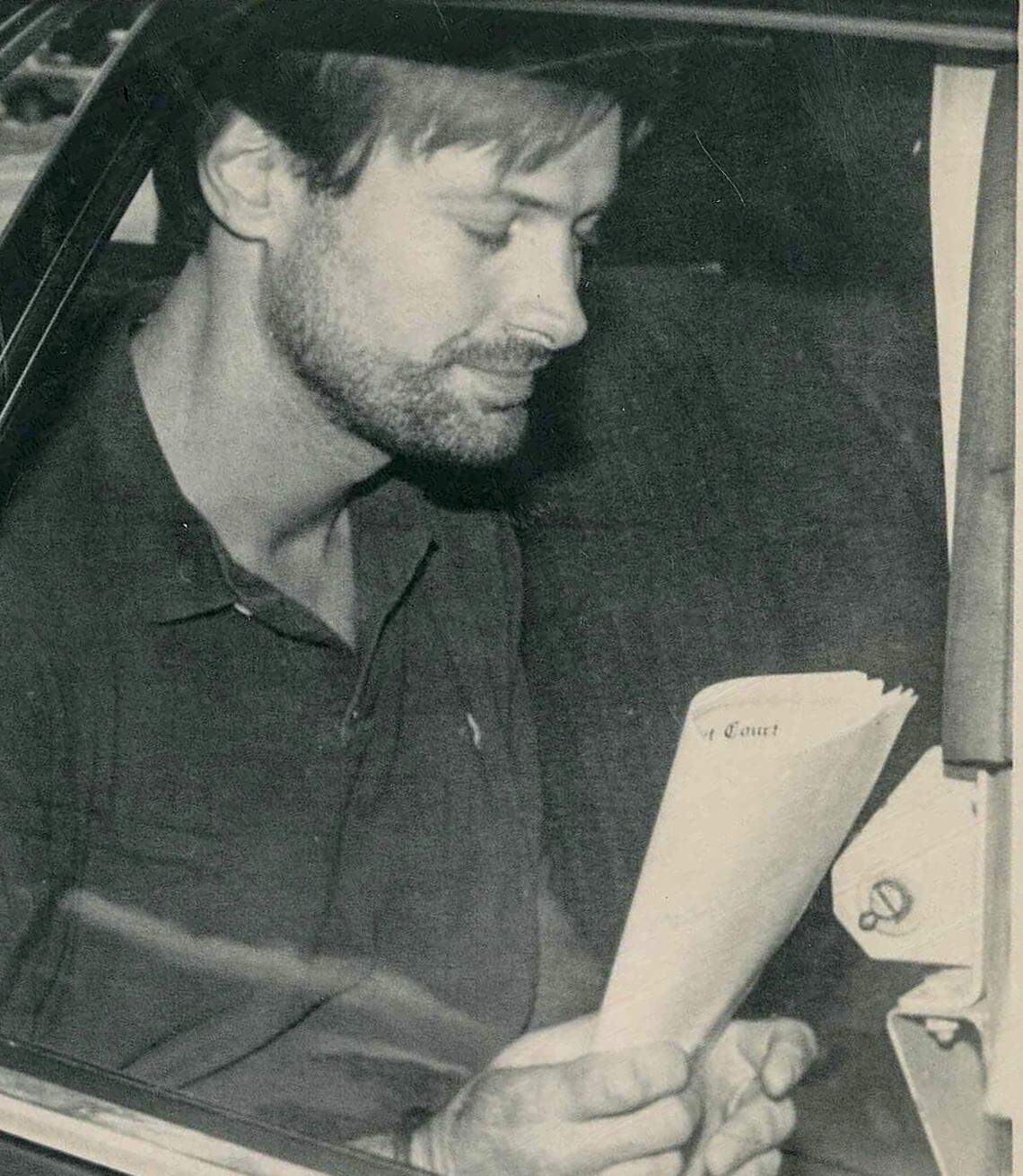 Drew Mills Dobson leaves U.S. District Court in Columbia on July 6, 1988 after his arraignment on three counts of robbery in South Carolina. The former Hilton Head Island real estate salesman pleaded not guilty before a U.S. Magistrate.