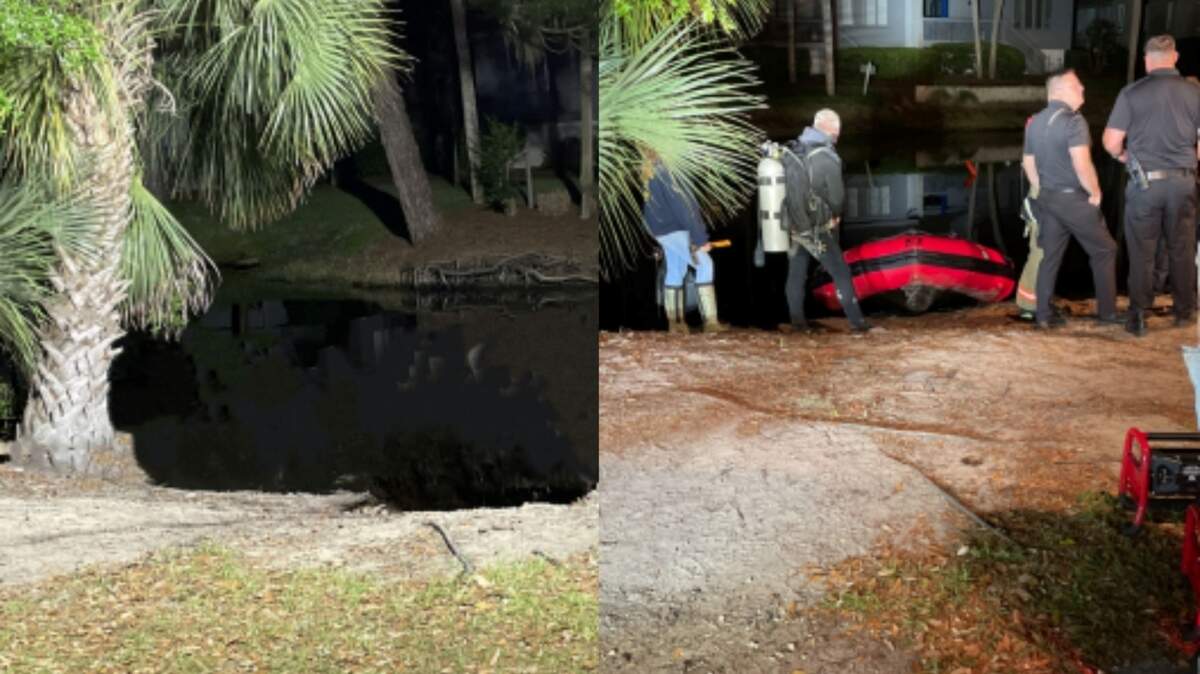 Two Hilton Head men drowned in May 2023 after a car slipped down this “dangerous” slope of land in Sea Pines, according to a new lawsuit filed in Beaufort County civil court.