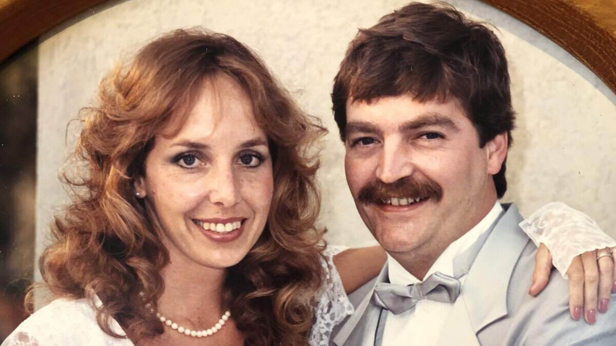 Mary “Stick” Troutman Carroll and Patrick Carroll at a friend’s wedding around 1980.