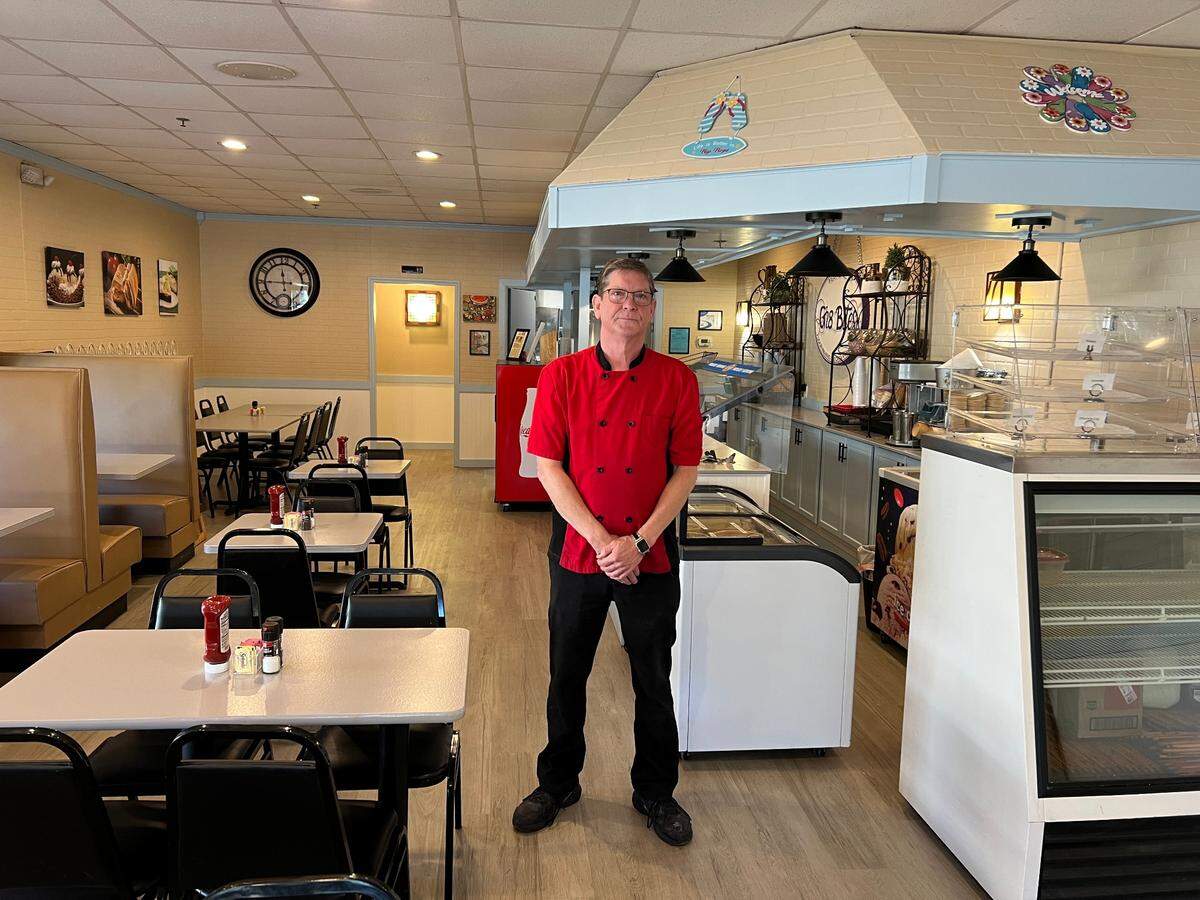 Gr8 Bites owner and chef Greg Elmquist stands in the newly opened location in Northridge Plaza on Hilton Head.
