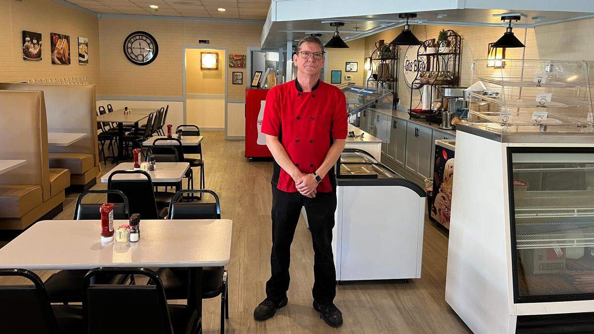 Gr8 Bites owner and chef Greg Elmquist stands in the newly opened location in Northridge Plaza on Hilton Head.