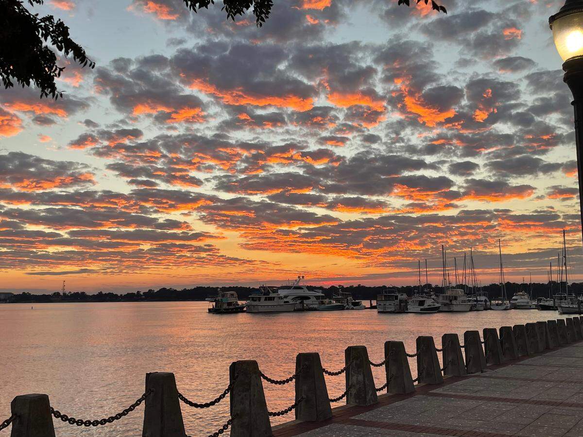 Tom Lamprecht (aka “Mr. Beaufort Chalkboard”) took this sunset photo at Waterfront Park in Beaufort.&nbsp;