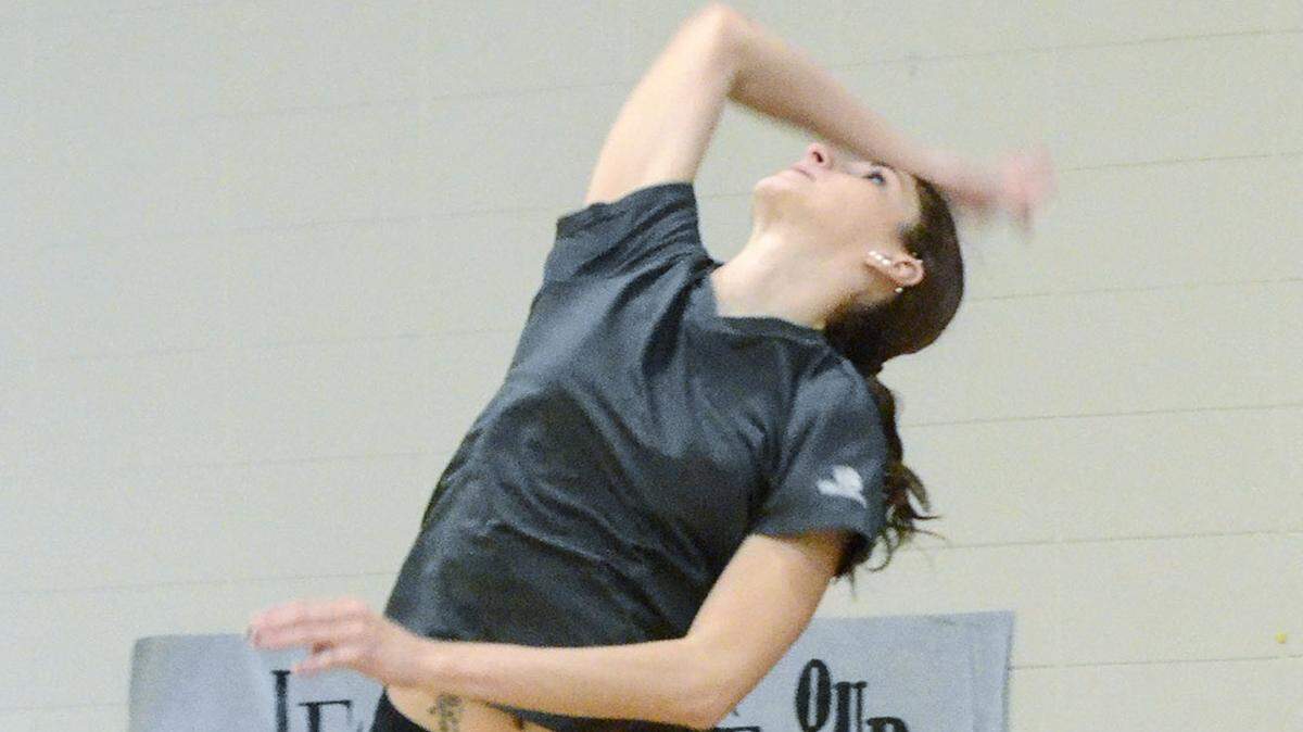 Thomas Heyward Academy volleyball player Madison Cooler is photographed at practice on Wednesday. The Rebels finished the regular season 24-0 and start the SCISAA state playoffs on Friday as the favorite to win the Class 2-A state championship.