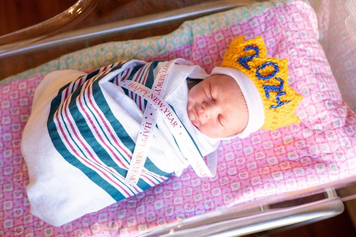 Evelyn Phillips arrived at the Beaufort Memorial Collins Birthing Center at 11:23 p.m. on New Year’s Day. She was 7 pounds, 12 ounces.