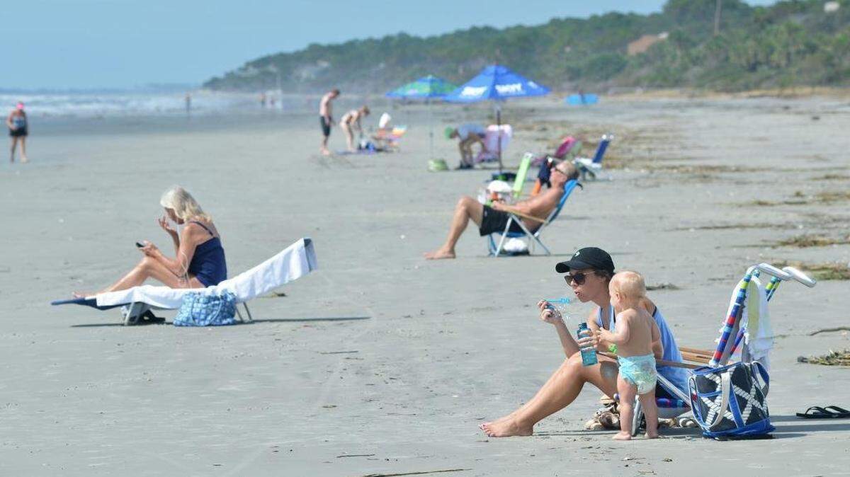 Beach goers
