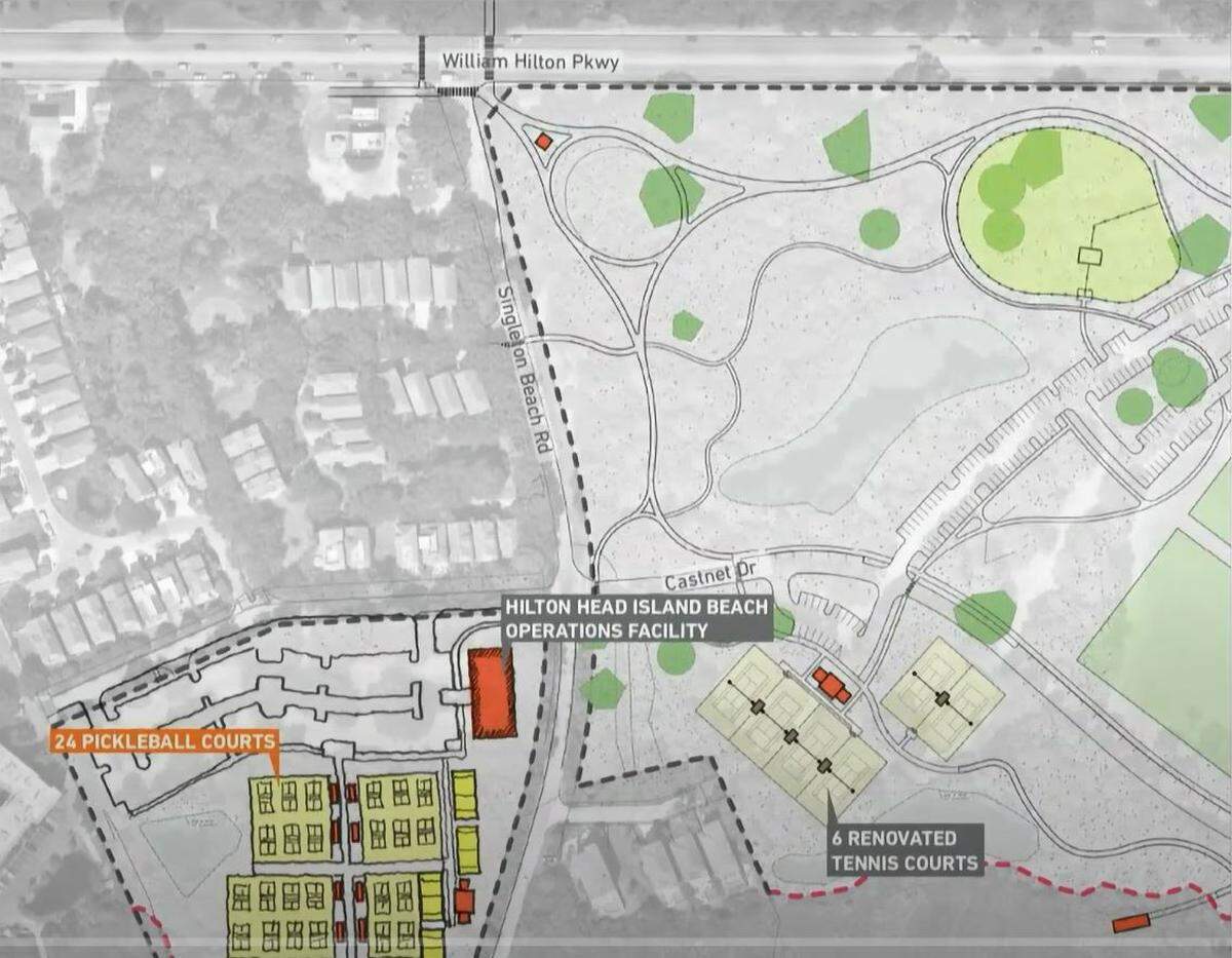 One alternate proposal showing where Chaplin Community Park’s proposed pickleball complex could be located.