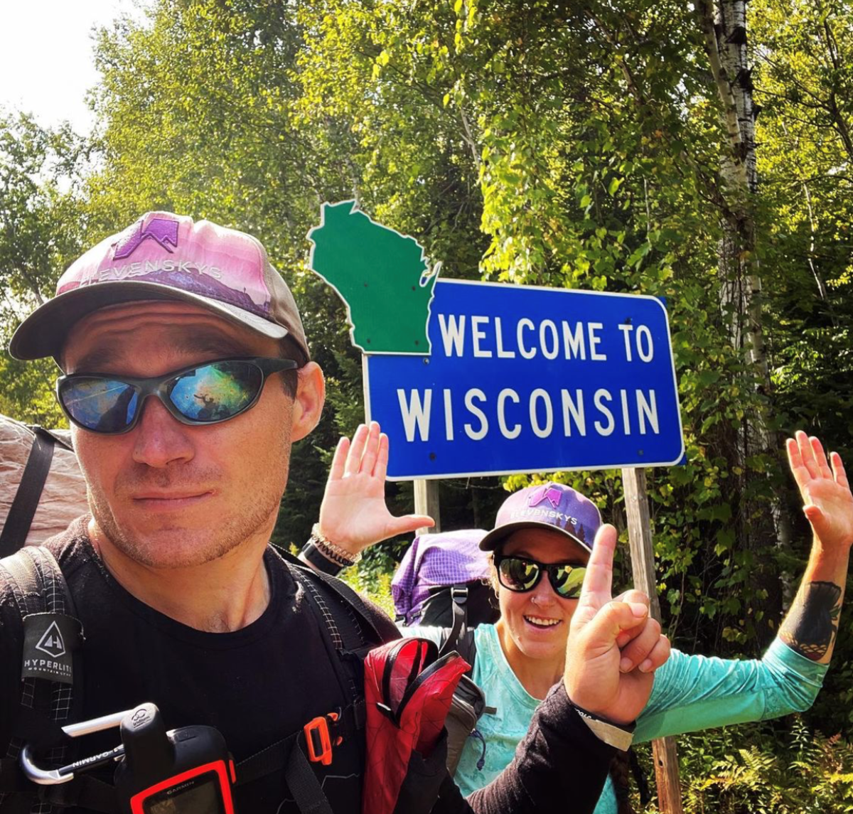 Ryan Bunting and Dana Burkett on day 132 of their North Country National Scenic Trail hike.