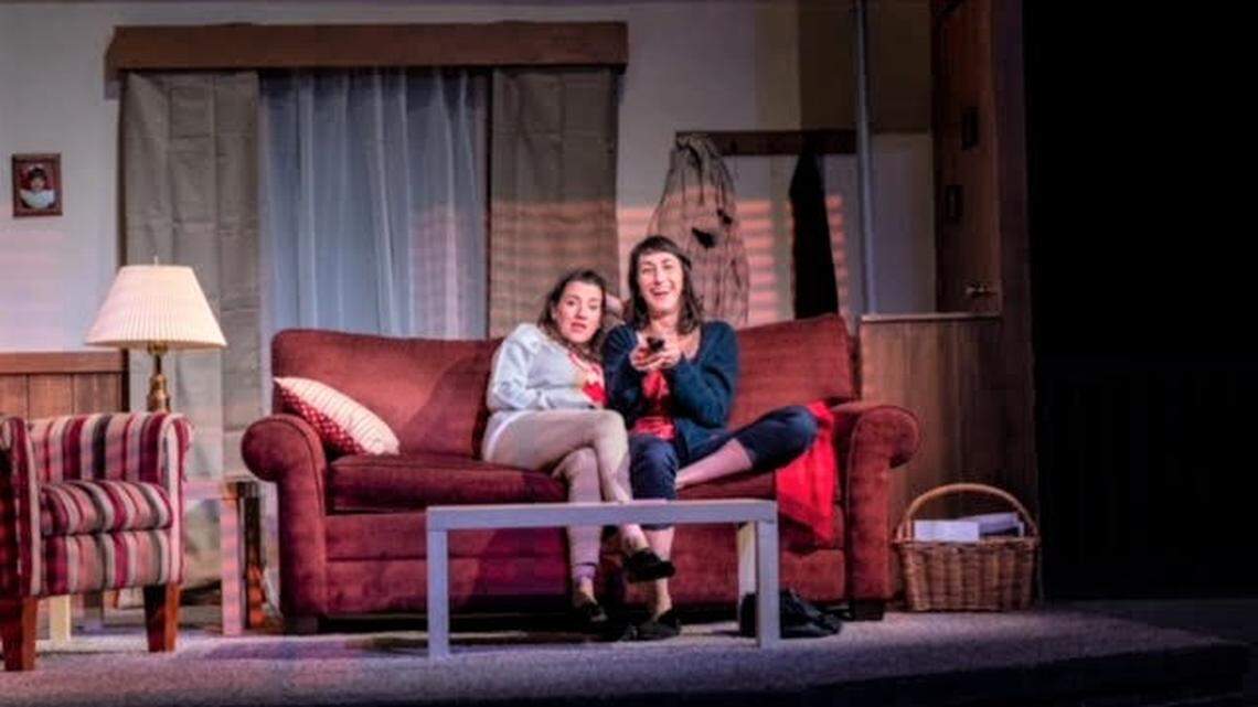 Tamara Todres and Libby Ricardo in the Lean Ensemble Theater production of 'If Your Forget Me' at Main Street Theatre on Hilton Head Island.
