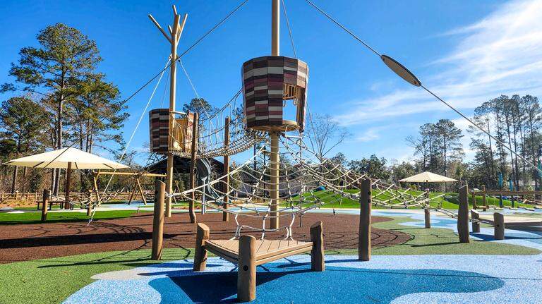 Bluffton’s newest playground is nothing normal — it has a zip line. Take a look around