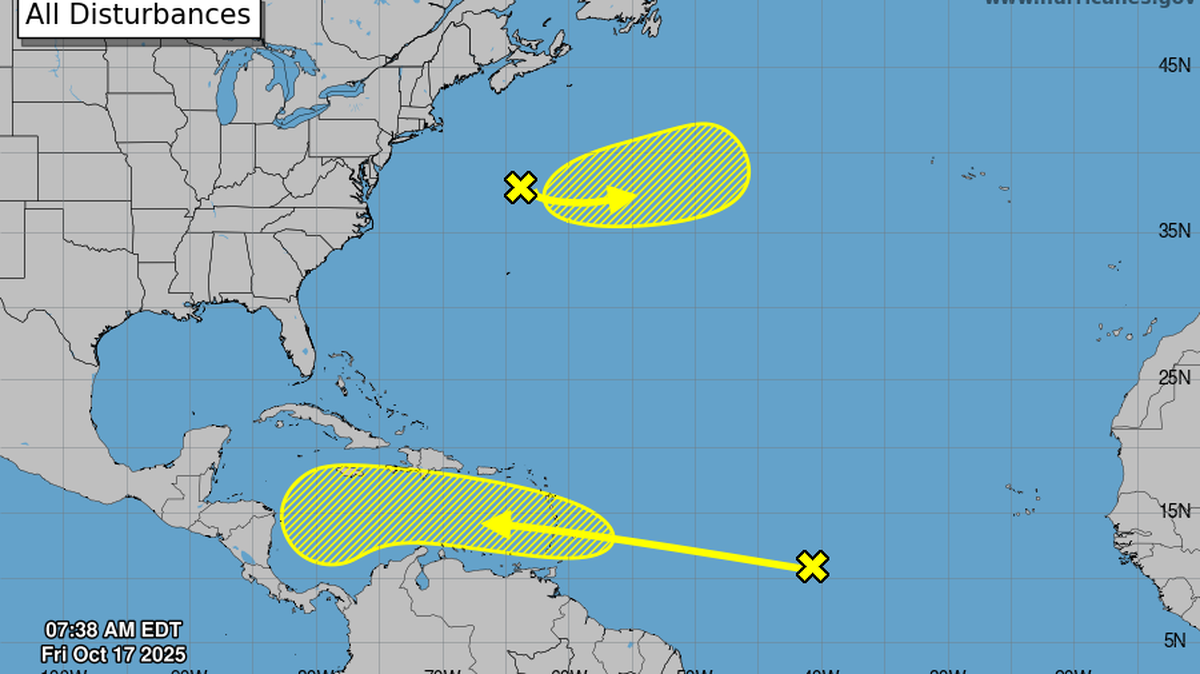 The National Hurricane Center is watching two systems in the Atlantic.