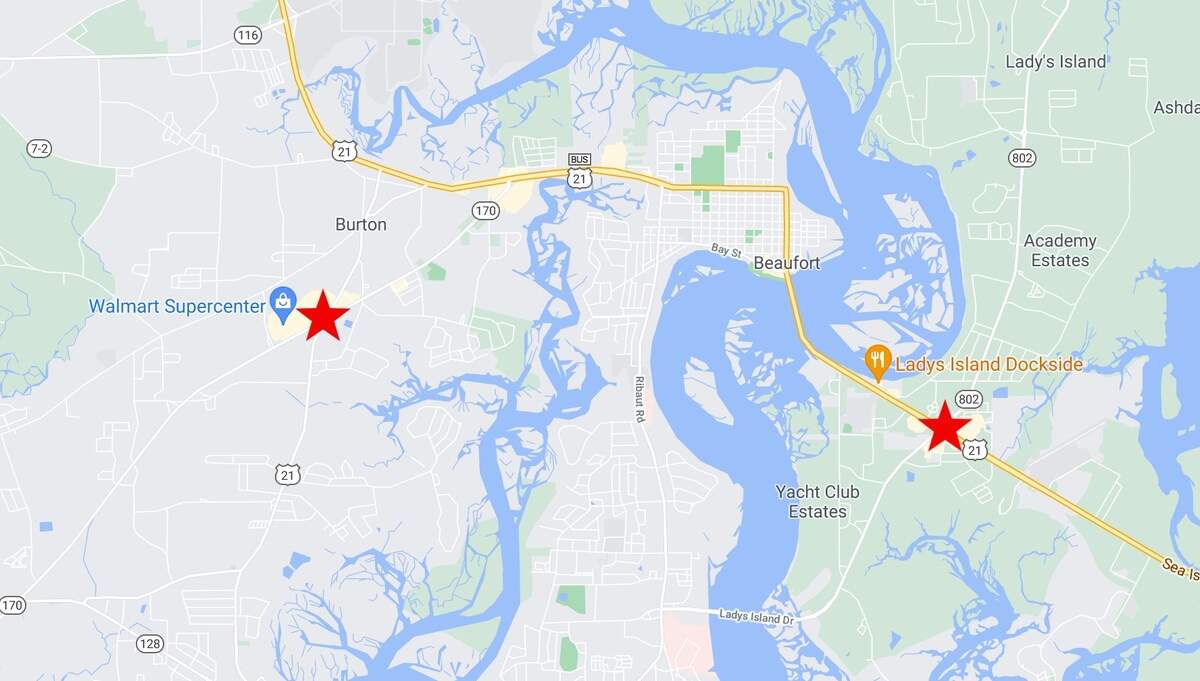 Locations of two high-traffic intersections where crews will be closing lanes starting May 17 for construction.