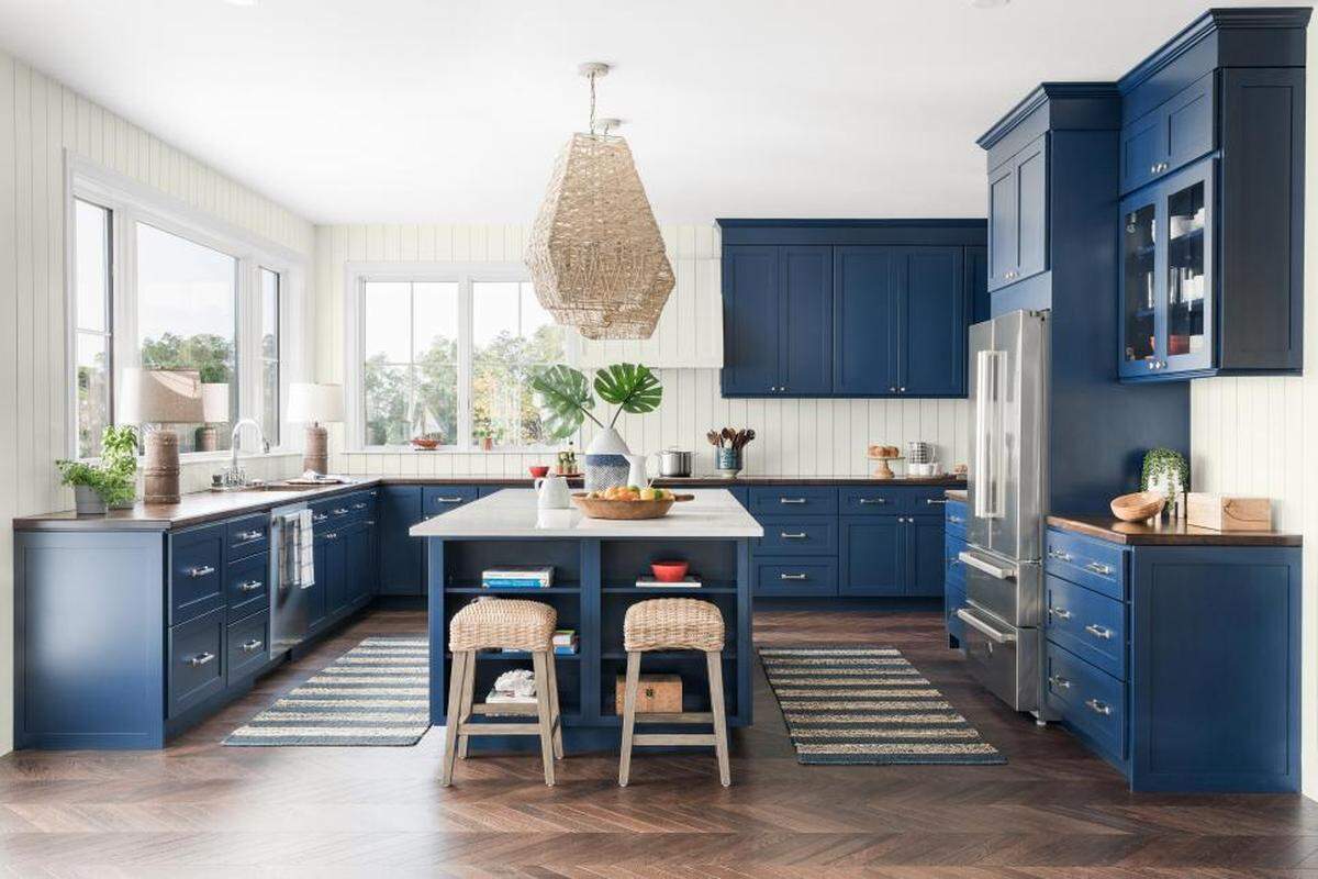 The kitchen in the HGTV 2021 Dream Home, located in Newport, Rhode Island.