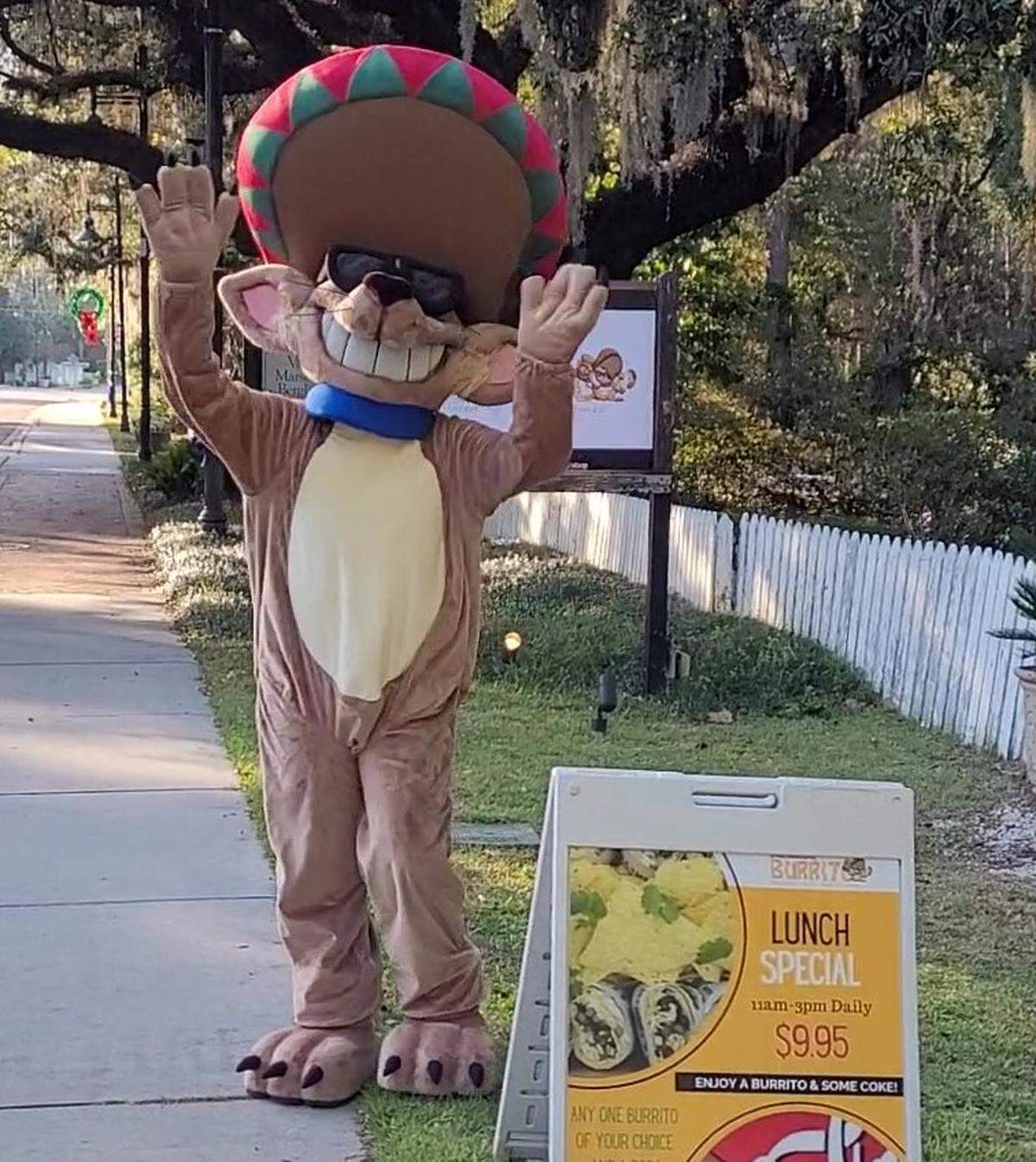 Chappo is the mascot for Underground Burritos.