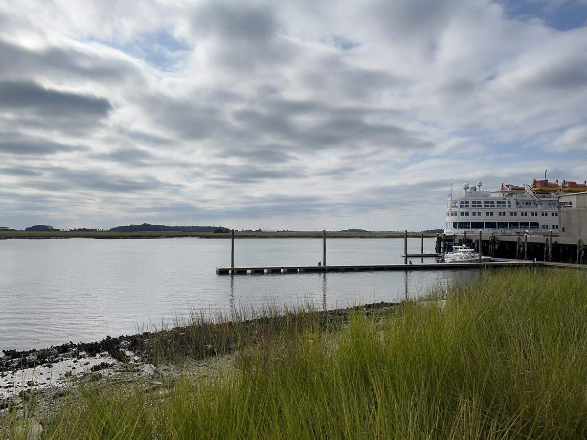 A cruise ship docks in Battery Creek at Safe Harbor Marina property in Port Royal. Safe Harbor operations, and part of its redevelopment plans for the area, have ruffled the town’s feathers but the two sides are trying to iron out differences in mediation.