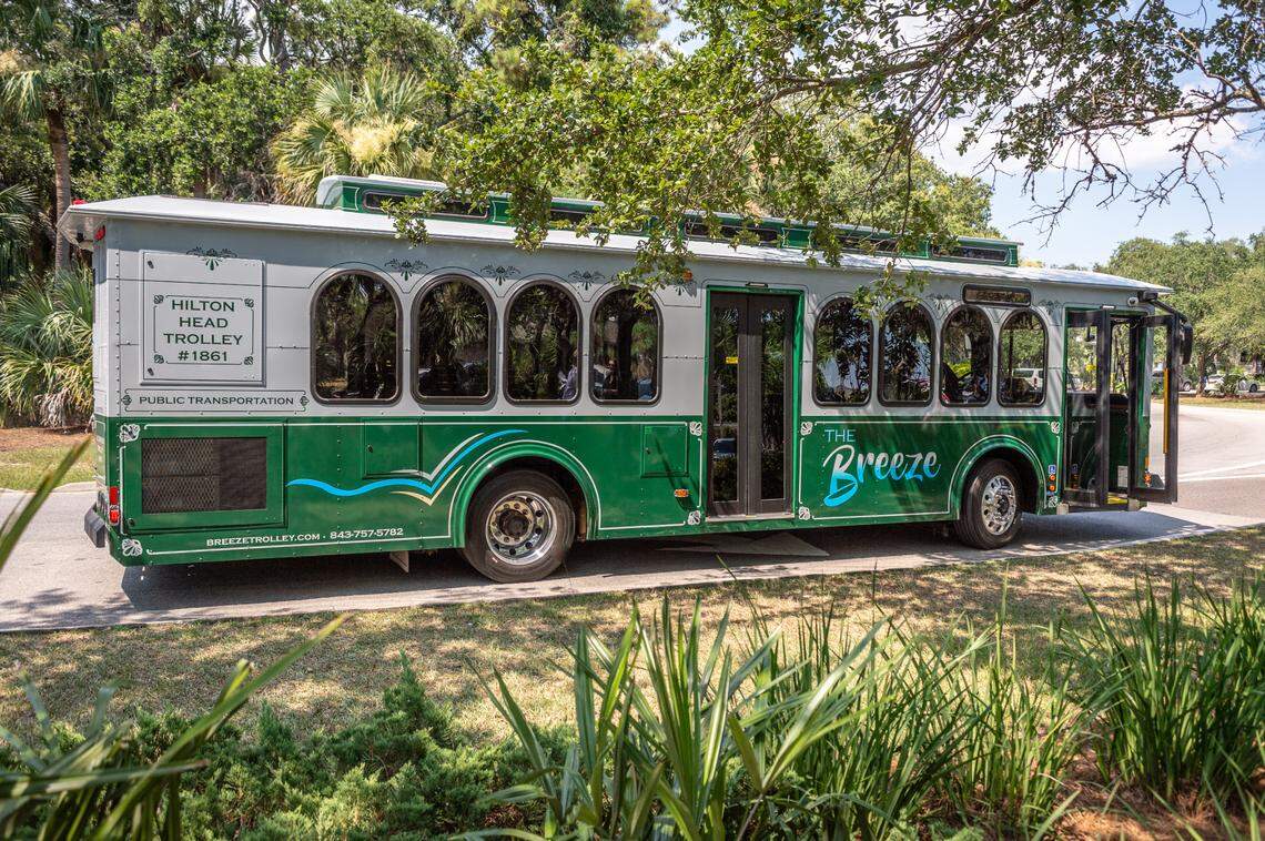 The Palmetto Breeze trolley on Hilton Head Island.