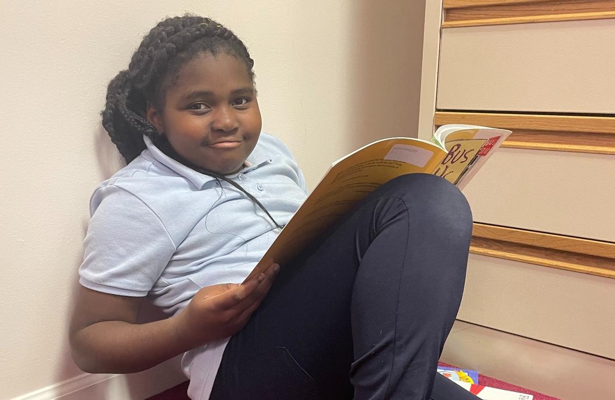 Riverview Charter School third-grader Tyria Washington