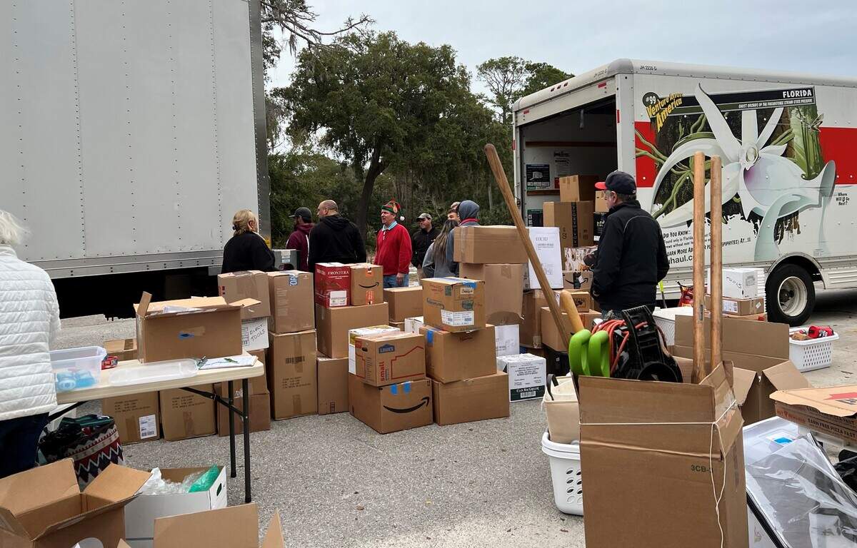 Volunteers on Hilton Head sort items donated for victims of the tornado outbreak in Kentucky. The three-day drive on Main Street ends Wednesday, Dec. 22, at 5 p.m.