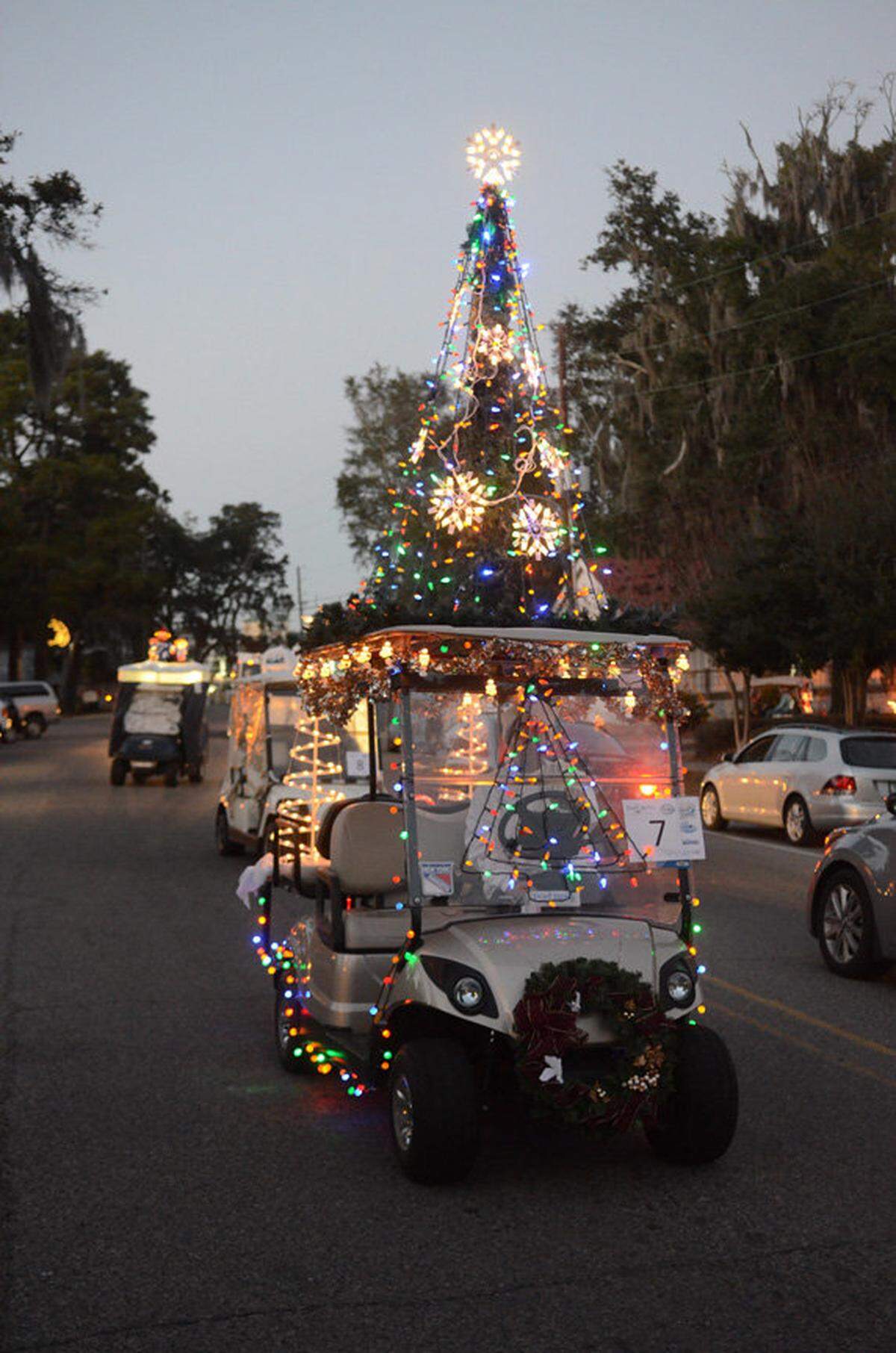 The Port Royal Christmas Golf Cart Parade is Saturday. This photo was taken at the 2014 parade.