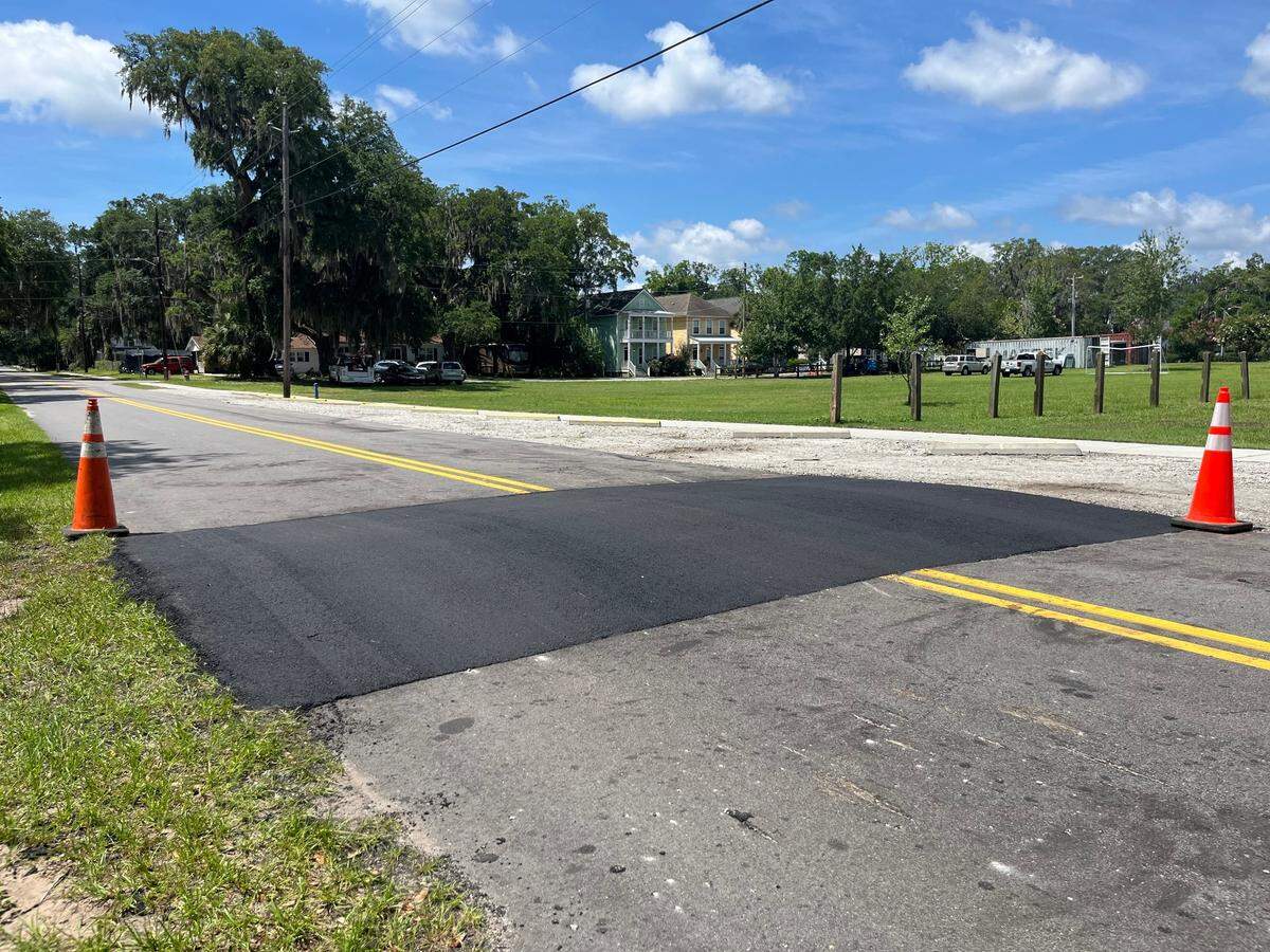 Several speed bumps in Port Royal, including this one on London Avenue, had to be reinstalled after they were installed a few inches too high.