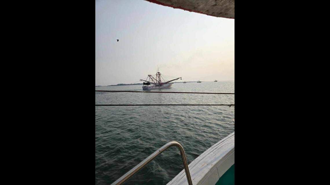 Shrimp boats were plentiful off of Fripp Island Monday, the opening day of the general trawl season.