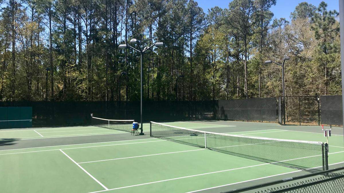 Tennis courts at Chaplin Community Park.