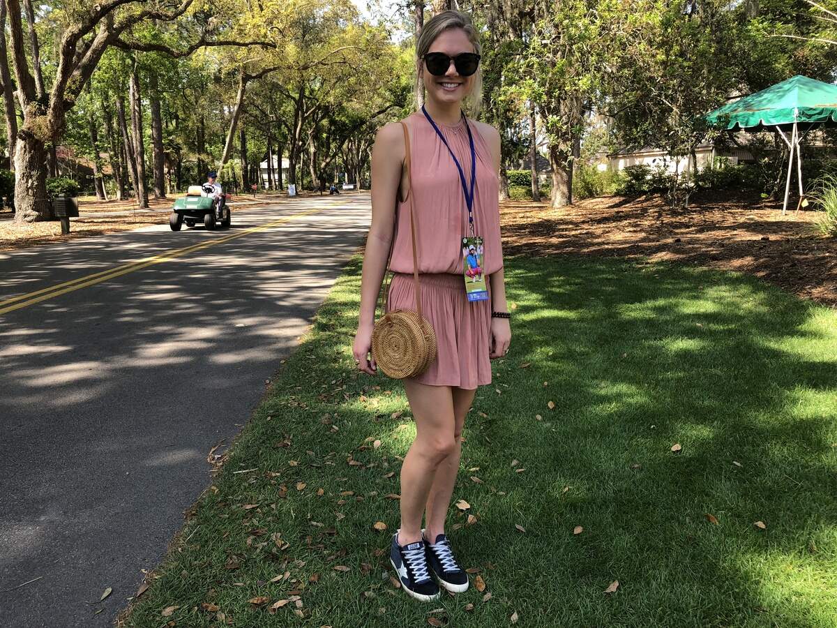 This may only be Charleston’s Charlotte Moore first Heritage, but she knew comfortable shoes were best for a day of walking.