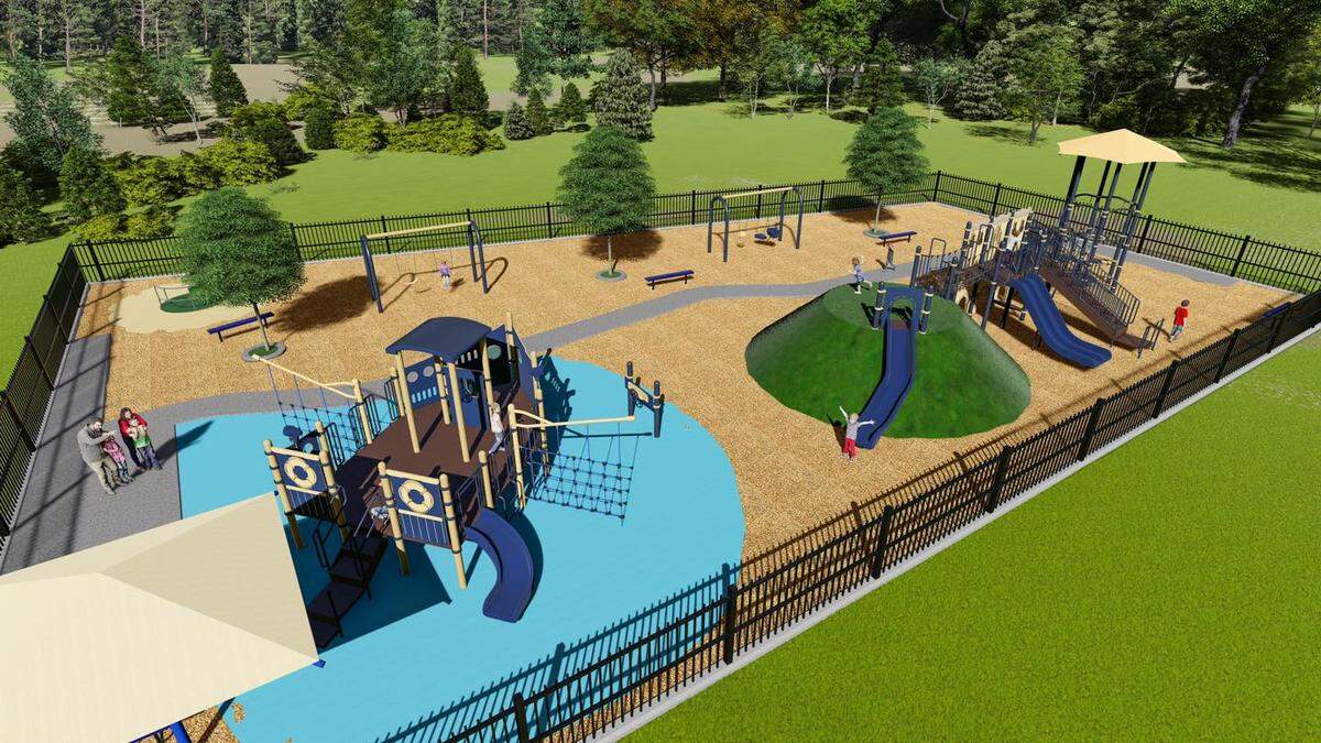 This rendering shows plans for a new playground at Henry C. Chambers Waterfront Park in Beaufort.