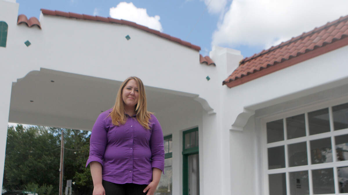 Annemarie Reiley-Kay stands for a portrait in front of the Daniel O. Morris Center for Lowcountry Heritage on Thursday afternoon in downtown Ridgeland.