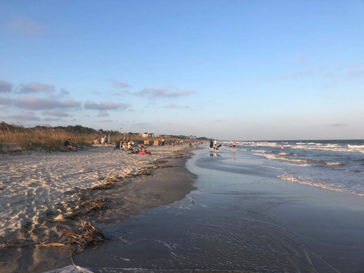High tide at Folly Field Beach on Hilton Head Island on Oct. 15. Hilton Head tourism is booming this fall during the coronavirus pandemic.