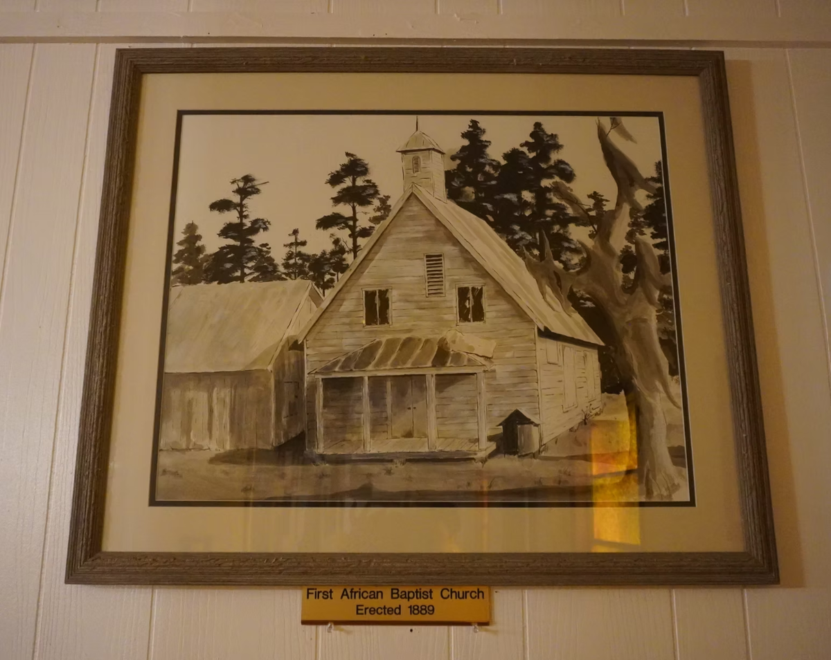 Artwork of the First African Baptist Church as constructed in 1889.