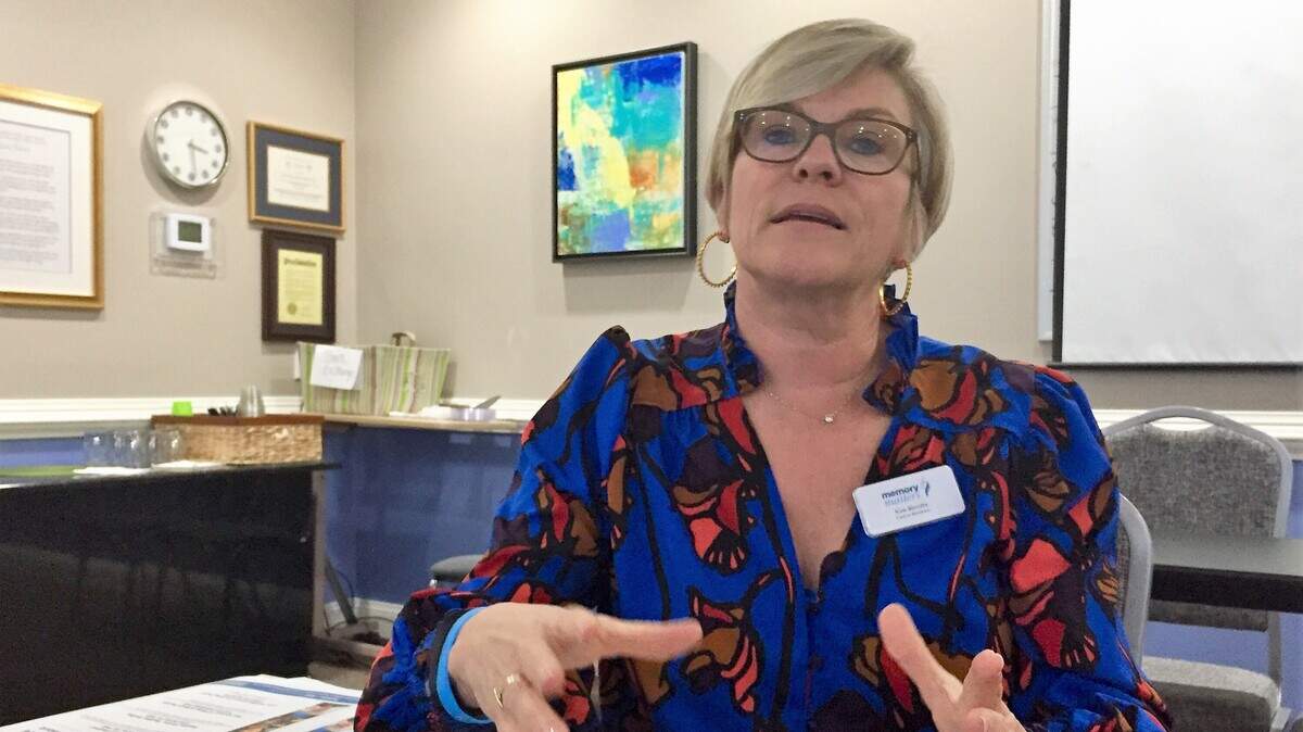 Kim Baretta in the Memory Matters office on Hilton Head Island.