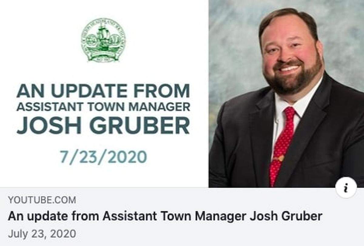 An update from Josh Gruber published to the Town of Hilton Head Island’s Facebook page.