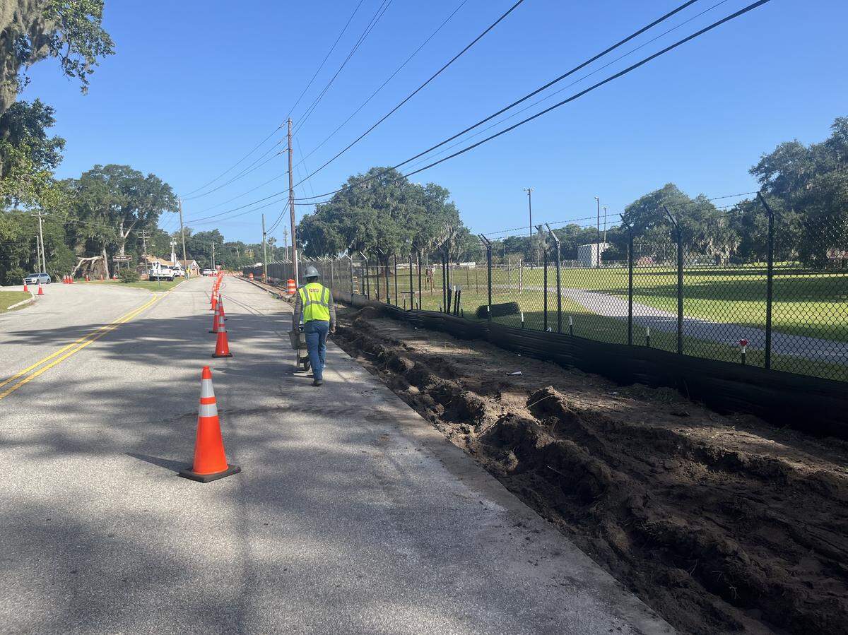 New sidewalk along Old Shell Road and Ribaut Road in Beaufort is expected to be finished by the end of October.