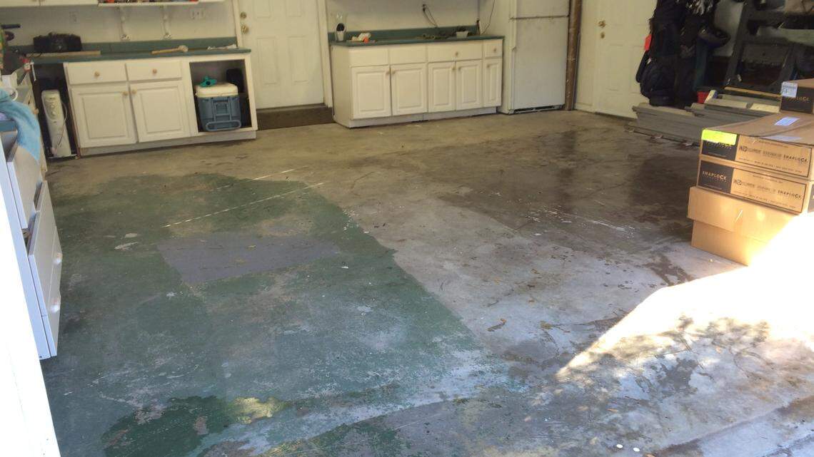 New floor transforms haggard space into grand garage