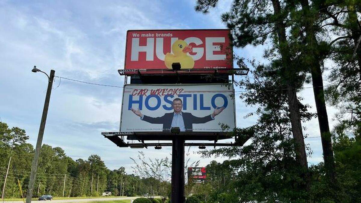 Duck billboard campaign “reveal” at the billboard located on S.C. 170 between Beaufort & Jasper counties near Argent Boulevard.