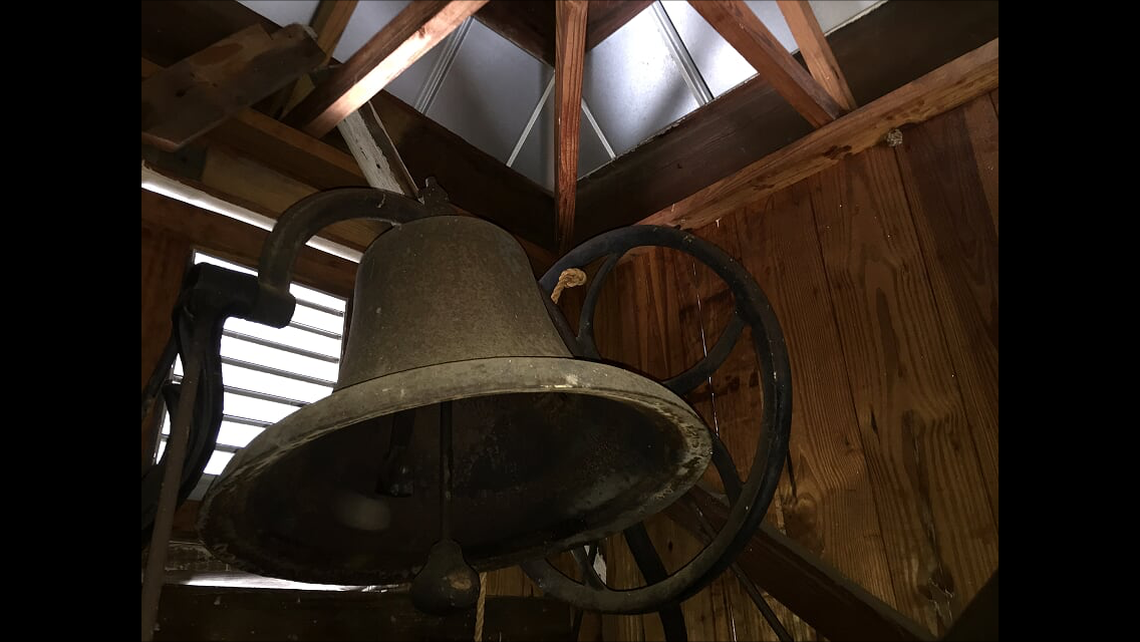 The bell that was added to Campbell Chapel AME Church during the Reconstruction Era still rings over the historic church today.