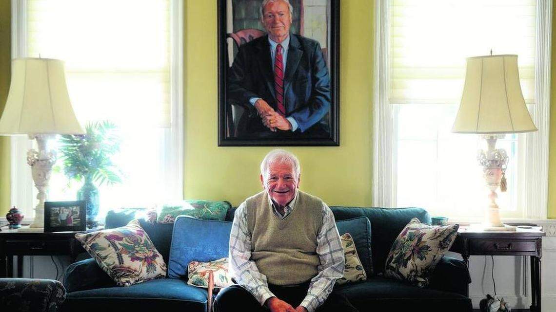 William Brantley Harvey Jr. sits for a portrait in his home in Beaufort in 2015. Harvey died on Wednesday at age 88.