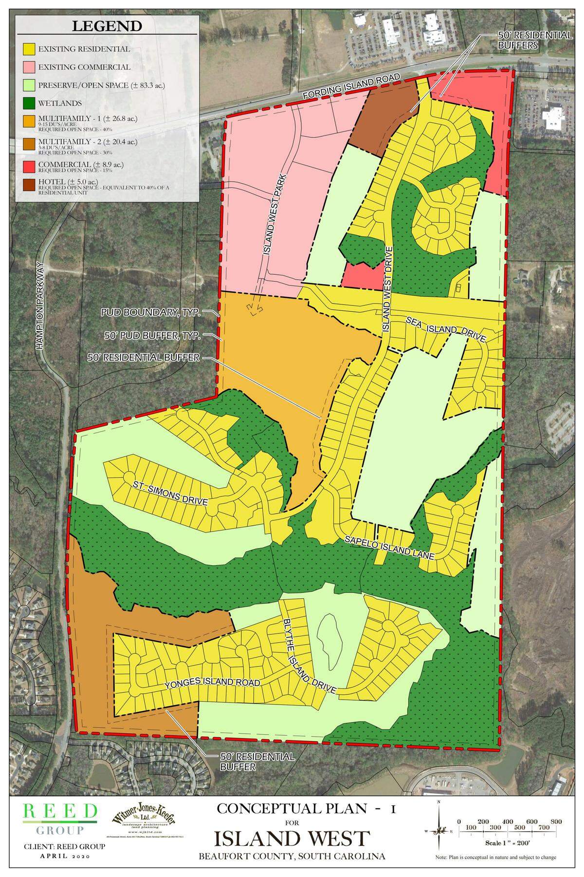 Rezoning plans for the Island West golf course.